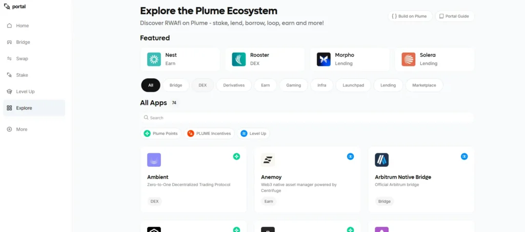 Plume 生態的項目列表