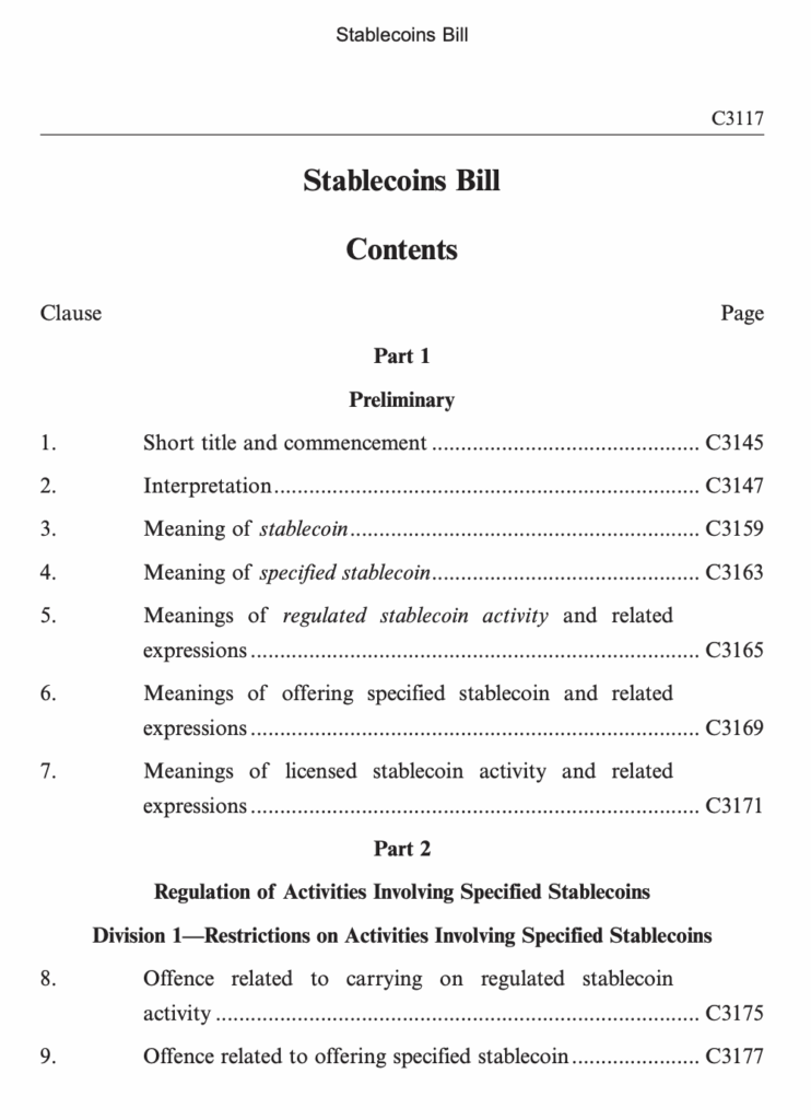 stablecoins bill