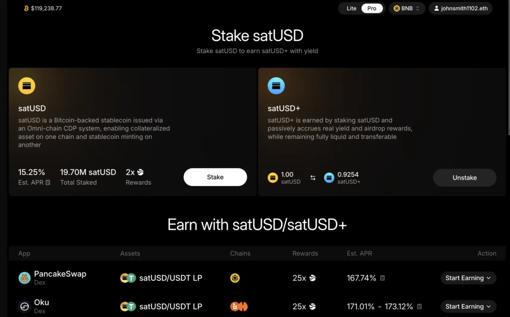 satUSD 質押