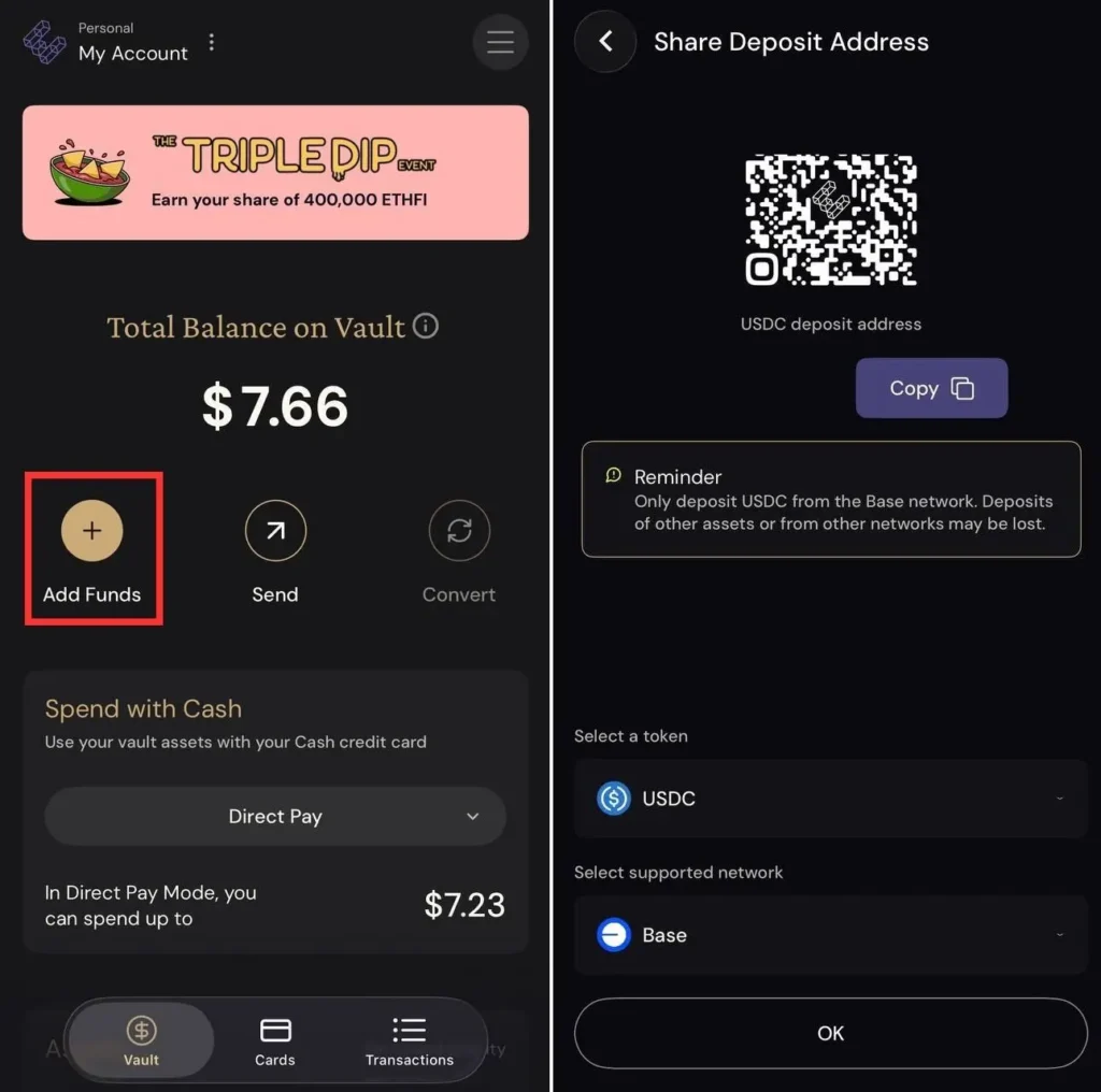 Ether.fi card 入金方式