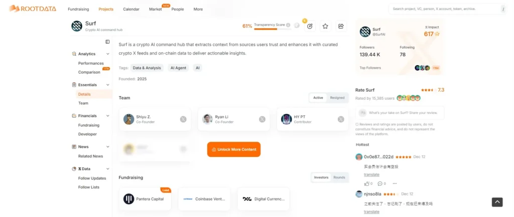 比 ChatGPT 還專業!加密專屬 Surf AI 幫你快速上手幣圈知識。 surf融資