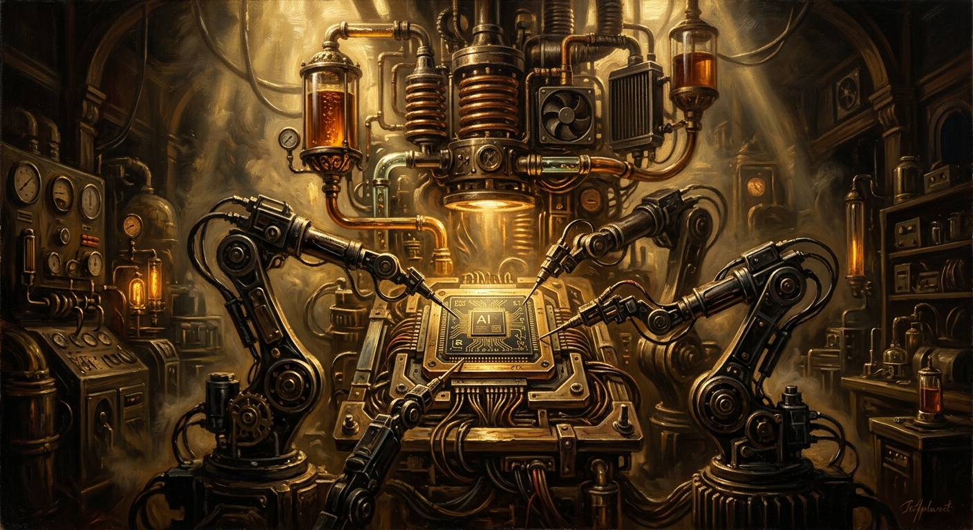 鴻勁(7769)做什麼?AI 晶片測試關鍵精密技術與產業地位深度解析 AI 晶片在高階測試分類機中精密運作,突顯 ATC 主動溫控技術的關鍵作用