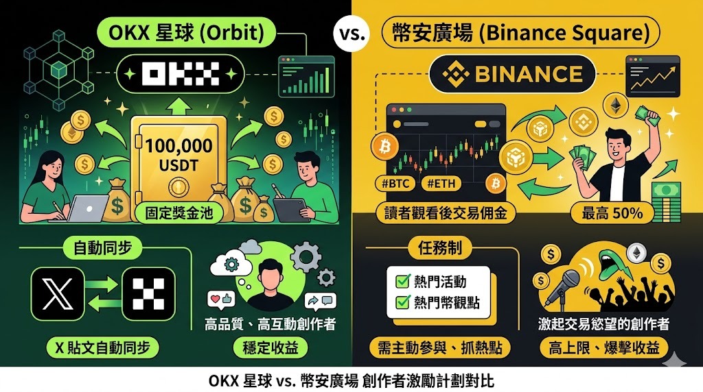 創作者激勵再現!OKX 星球將直接對決幣安廣場? 創作者激勵再現!OKX 星球將直接對決幣安廣場?