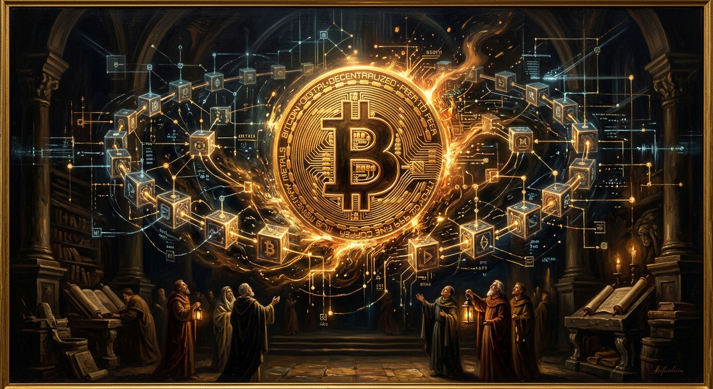 比特幣是什麼?深入解析區塊鏈、挖礦與數位黃金價值 比特幣是什麼?數位加密貨幣在區塊鏈網絡中的形象