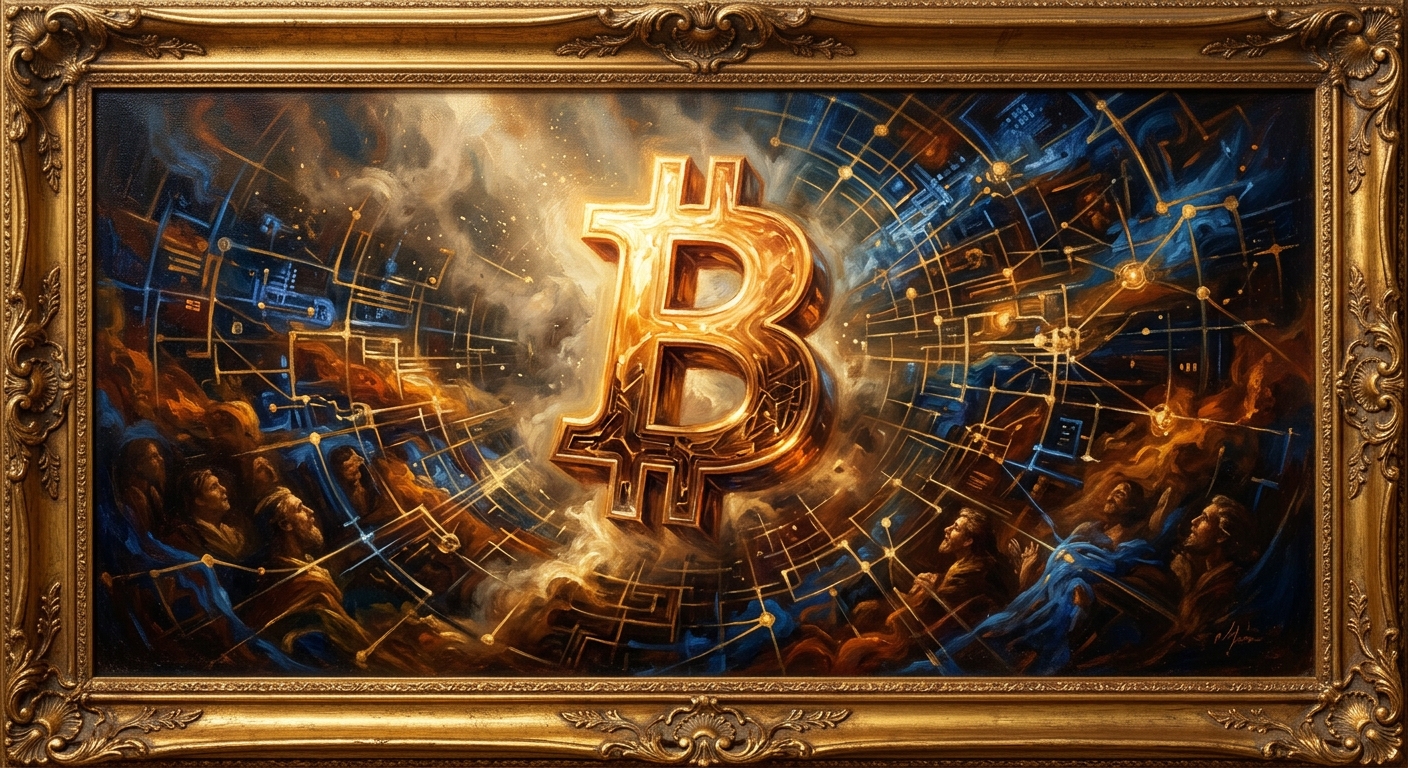 比特幣是什麼?深入解析其定義、運作、價值與台灣應用 比特幣 simbolo 在數位網路背景中顯現,象徵去中心化與創新