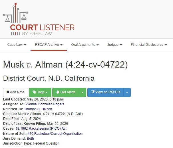 OpenAI 穩了?Elon Musk 堅持上訴! musk v Altman
