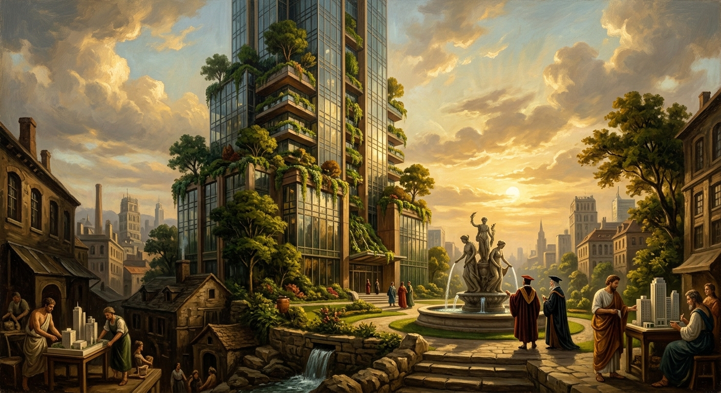 上曜(1316)做什麼?從化工到台南豪宅推手的華麗轉身 上曜(1316)做什麼 摩天大樓插畫描繪從傳統產業到豪宅的轉型