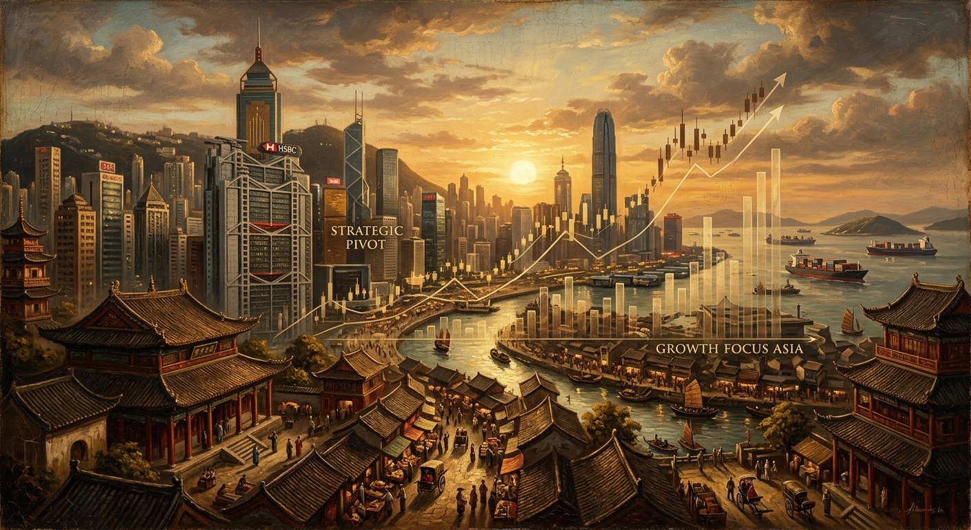 HSBC美股做什麼?掌握全球金融巨頭的策略重心與亞洲佈局 匯豐銀行亞洲佈局插畫