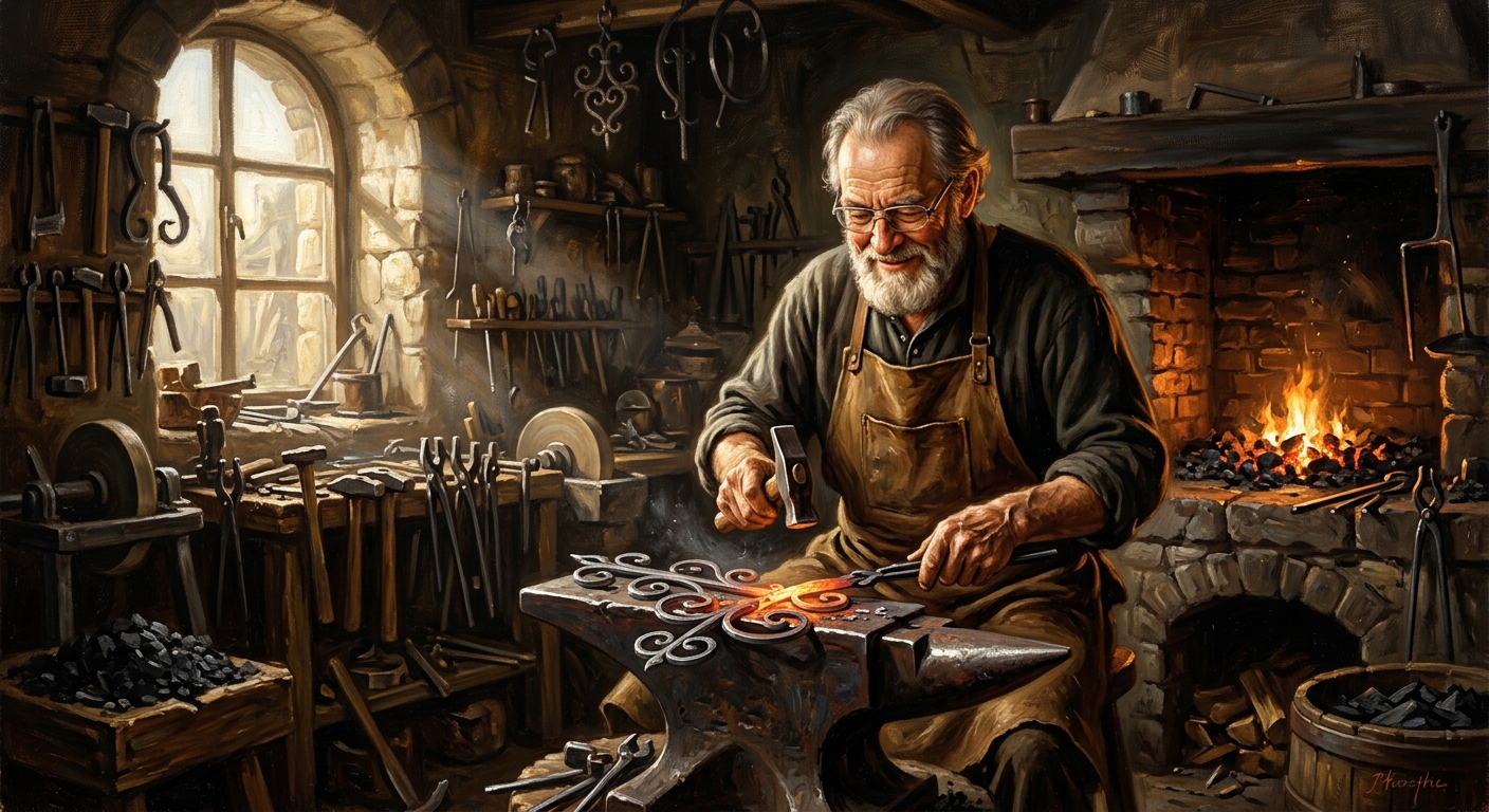 T美股做什麼 John Tee 告別《古董巡查員》 創立鐵藝品牌The Quiet Forge 鐵匠John Tee在溫馨工坊專注鍛造細緻鐵藝