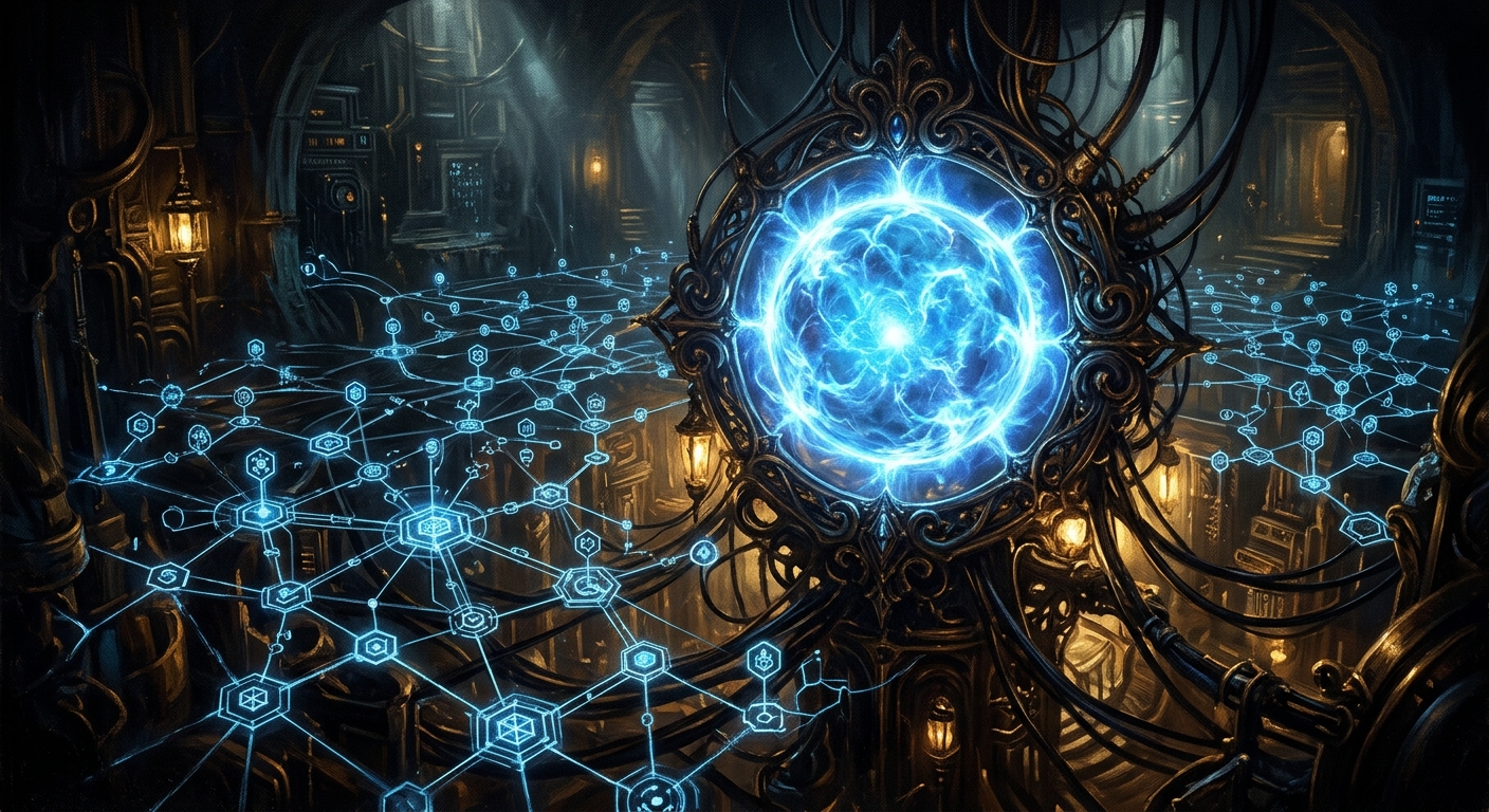ETH 以太幣入門指南:從以太坊底層運作到投資佈局全解析 藍色發光氣體球象徵 ETH 作為驅動全球去中心化網路運行的關鍵能源燃料